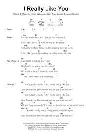 I really really like this image. I Really Like You Noten Carly Rae Jepsen Akkorde Liedtexte Fur Gitarre