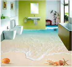 Beautiful Seascape Wave Beach Shells And Starfish 3d Floor Wallpapers Trivoshop Floor Wallpaper Flooring 3d Floor Painting
