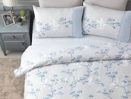 Çift kişilik çift taraflı nevresim takımı. Calme Ranforce Cift Kisilik Cift Tarafli Nevresim Takimi Gri Mavi Madame Coco