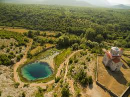 150m deep sinkhole lake in croatia