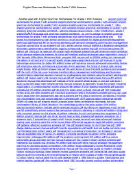 Year 7 english is an important year for both students, schools and parents. English Grammar Worksheets For Grade 7 Pdf Fill Online Printable Fillable Blank Pdffiller