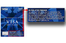 If you have a digital visa gift card, the activation fee is $5.95, regardless of the balance. Warning 3 Big Problems With Visa Gift Cards Clark Howard