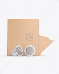 Download Kraft Box With Coffee Capsules Mockup In Packaging Mockups On Yellow Images Object Mockups PSD Mockup Templates