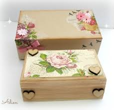 Hand Decorated Wooden Box With Gift Box Vintage Flowers Wooden Box Crafts Wooden Box Designs Wooden Box Diy