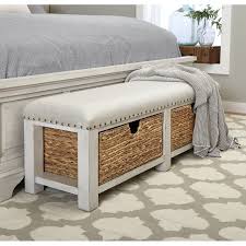 A storage bench that doesn't necessarily look like a storage bench? Trisha Yearwood Home Collection Trisha Yearwood Home Homestead Upholstered Storage Bench Wayfair Storage Bench Bedroom Bedroom Storage Small Bedroom Storage