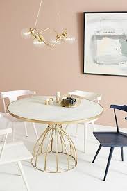 Velvet Elowen Chair Anthropologie Gold Dining Room Gold Dining Room Table Pedestal Dining Table