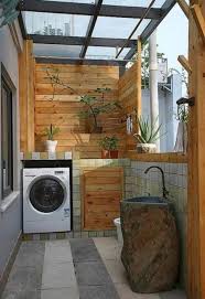 This blog gives you ideas on how to do it. 8 Minimalist Room Laundry Design Ideas With Using Narrow Space In Your Home Outdoor Laundry Rooms Apartment Balcony Decorating Balcony Design