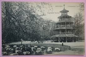 Munchen Munich English Gardens With Chinese Tower Circa 1910 It Looks Pretty Much The Same Today Munich Garden Outdoor Cafe
