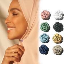 Strong Metal Magnetic Hijab Clip Flower Buttons Luxury Accessory Pins  Brooch Magnet Pin