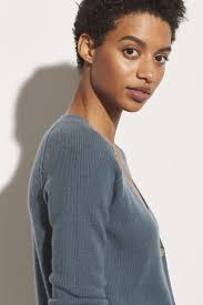 Vince Ribbed Cashmere Raglan Cardigan