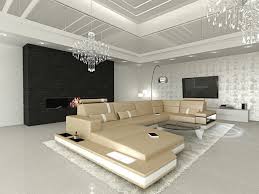 Details About Ledersofa Ecksofa Ottomane Luxus Couch Sofa Messana In U Form Xxl Eckcouch Beige