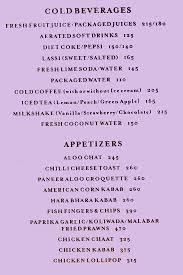 Menu at Gaylord Restaurant, Mumbai
