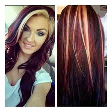 I Need My Hair To Be A Little Longer But I Wanna Do My Bangs Blonde And The Rest Of My Hair Red With Blonde And Black Piec Red Blonde Hair