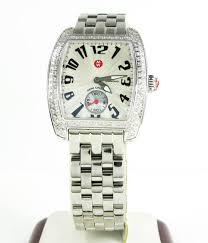 Buy Ladies Michele Mini Urban Diamond White Stainless Steel Watch 0 65ct Online At So Icy Jewelry