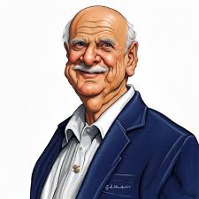 caricature of this man keep same age