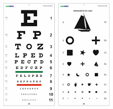 amazon com snellen and kindergarten wall eye chart size 22