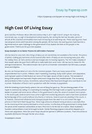 The story of a young, pregnant woman whose world falls apart when she loses her child in a hit and run accident. High Cost Of Living Essay Essay Example