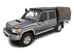 Roof Rack City Toyota Landcruiser 79 Series Dual Cab 03 07 On Rhino Rack Pioneer Platform 1528mm X 1376mm With Backbone Roof Rack City