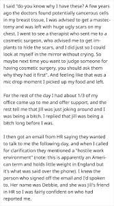 :) i am a cancer woman, once involved with a. Woman Gets Revenge On A Co Worker That Tried To Get Her Fired Because She Had Breast Implants Laptrinhx