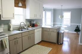Steamed milk, and other light creamy colors, are great choices to pair with honey oak cabinets if you want to moderate the tones in the wood. Pin By Lisa Majercak On Home Grey Kitchen Walls Grey Painted Kitchen Grey Blue Kitchen