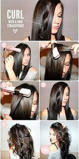 Clamp the straightener over a 1 in (2.5 cm) section of hair at the roots.turn the straightener a half turn towards your head. Curl Hair With Flat Iron Curling With Straightener Hacks How To How To Curl Your Hair Hair Styles Curls With Straightener