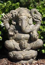 Antique style chip stones brass small ganesha ganesh elephant god statue diwali. Stone Ganesh Statue On Lotus Base 16 Ganesh Statue Lotus Sculpture Statue