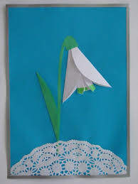 аппликация на 8 марта для детей 3 4 лет Applikaciya Podsnezhnik Vesennie Podelki Detskie Rozhdestvenskie Otkrytki Detsadovskie Hudozhestvennye Proekty