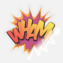Where the comic book font came from. Wham Pop Art Comic Book Style Text Burst Sticker Spreadshirt