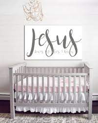Jesus Loves Me Baby Room Art Nursery Wall Art Baby Art Canvas Inspirational Decor In 2021 Farmhouse Nursery Decor Baby Room Art Kid Room Decor