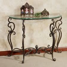 Anacapri Metal And Glass Console Table Wrought Iron Console Table Iron Console Table Glass Console Table