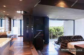 Nope, the master bedroom is the place you ought to. Glass Wall Separating Master Bedroom And Bathroom Clean Hotel Stock Photo 199876236