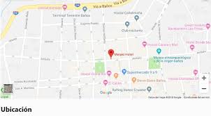 Te mostramos el mapa turístico de baños de agua santa, para que te enteres de todo lo que puedes conocer en tu próximo viaje, viaja y disfruta de baños. Cerca Del Terminal Terrestre De Banos De Agua Santa Y En La Avenida Ambato Con Calle Thomas Halflants Nos Encontramos Sitio Centrico Donde Podras Encontrar Todo Lo Que Buscas Restaurantes Farmacias Agencias