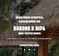 The nipa roof technique involves drying nipa palm leaves ...
