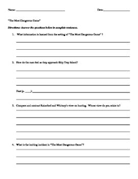 The Most Dangerous Game Comprehension Questions Comprehension Questions Teaching Narrative Writing Literature Lessons