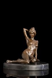 永楽】 大人気ブロンズ像 裸女像 Milo 24ｃｍ名品インテリア 彫刻 銅像