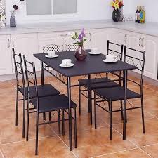 This Is A Modern Simple Dining Table Set Your Family Cannot Miss They Adopt Durable Iron Construction Mdf Metal Dining Room Simple Dining Table Dining Table
