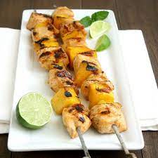 Mango is one of my favorite fruit flavors. Chicken And Mango Kebabs Food Recipes Food Food Network Recipes