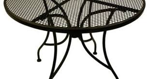 American Tables Seating Alm36 36 Round Top Outdoor Table With Umbrella Hole Patio Table Umbrella Wrought Iron Table Round Outdoor Table