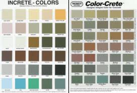 increte color chart fairfax contractor