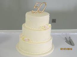 50th Wedding Anniversary Cake Lemon Cake With Buttercream Icing And Gumpaste Roses 50th Wedding Anniversary Cakes Anniversary Cake Wedding Anniversary Cake