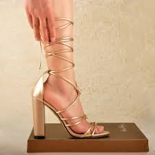 Onlymaker Women S Sexy 10cm High Heels Gold Sandals Gladiator Crisscross Lace Up Strappy Chunky High Heel Sandals Big Size 43 High Heels Aliexpress