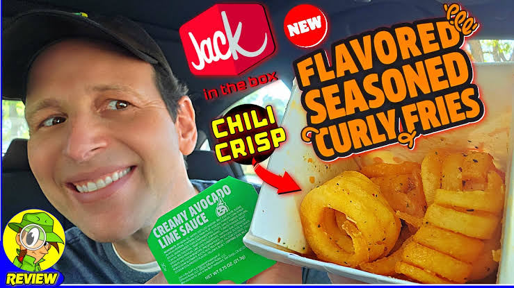 Jack in the Box let Hot Ones design the menu and somehow curly fries ended  up inside the burger. Available April 17, the collab includes spicy  burgers, a croissant chicken melt, loaded