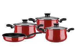 Esta completísima batería de cocina no cuenta solo con las habituales piezas de. Ripley Bateria De Cocina Magefesa Rubi Bombeada Vitrificada 7 Piezas