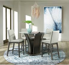 Orange kitchen & dining room chairs : Elements International Dining Room Dapper Grey Round Counter Set Hunter S Furniture Foley