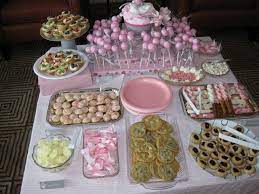 Pink And Gray Baby Shower Baby Shower Candy Table Baby Shower Cake Pops Baby Shower Candy