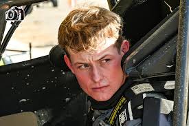 Justin Peck crushes a beer in victory lane Friday night at Ransomville  Speedway with @highlimitracing