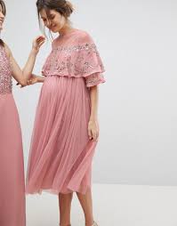 maya maternity sheer detail sequin cape overlay detail midi