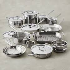 All Clad D5 Stainless Steel 23 Piece Ultimate Cookware Set In 2020 Cookware Set Stainless Steel Cookware Grey Kitchen Designs