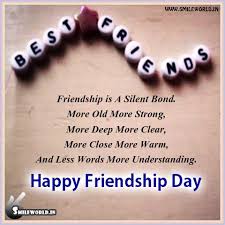 Images, friendship quotes & greetings for special day we hope that this national best friends day brings love and light to your lives. Friendship Is A Silent Bond Happy Friendship Day Quotes