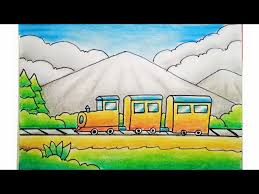 Tutorial ini akan menunjukkan anda cara menggambar kereta api peluru dan kereta api kartun. Cara Menggambar Fan Mewarnai Kereta Api Dan Pemandangan Alam Gunung Youtube